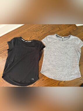 Under Armour Black & Heather Gray Short Sleeve Performance Tees
